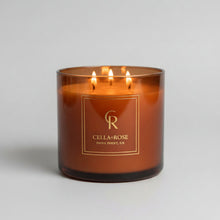 Load image into Gallery viewer, 3-Wick 17oz Amber Vessel Candle- Choose Your Scent